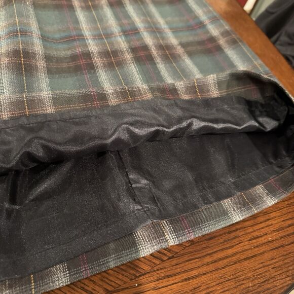 NWT Vtg Pendleton 100% Virgin Wool Plaid Shift Pockets Dress Size 18 Green Black - Picture 9 of 10
